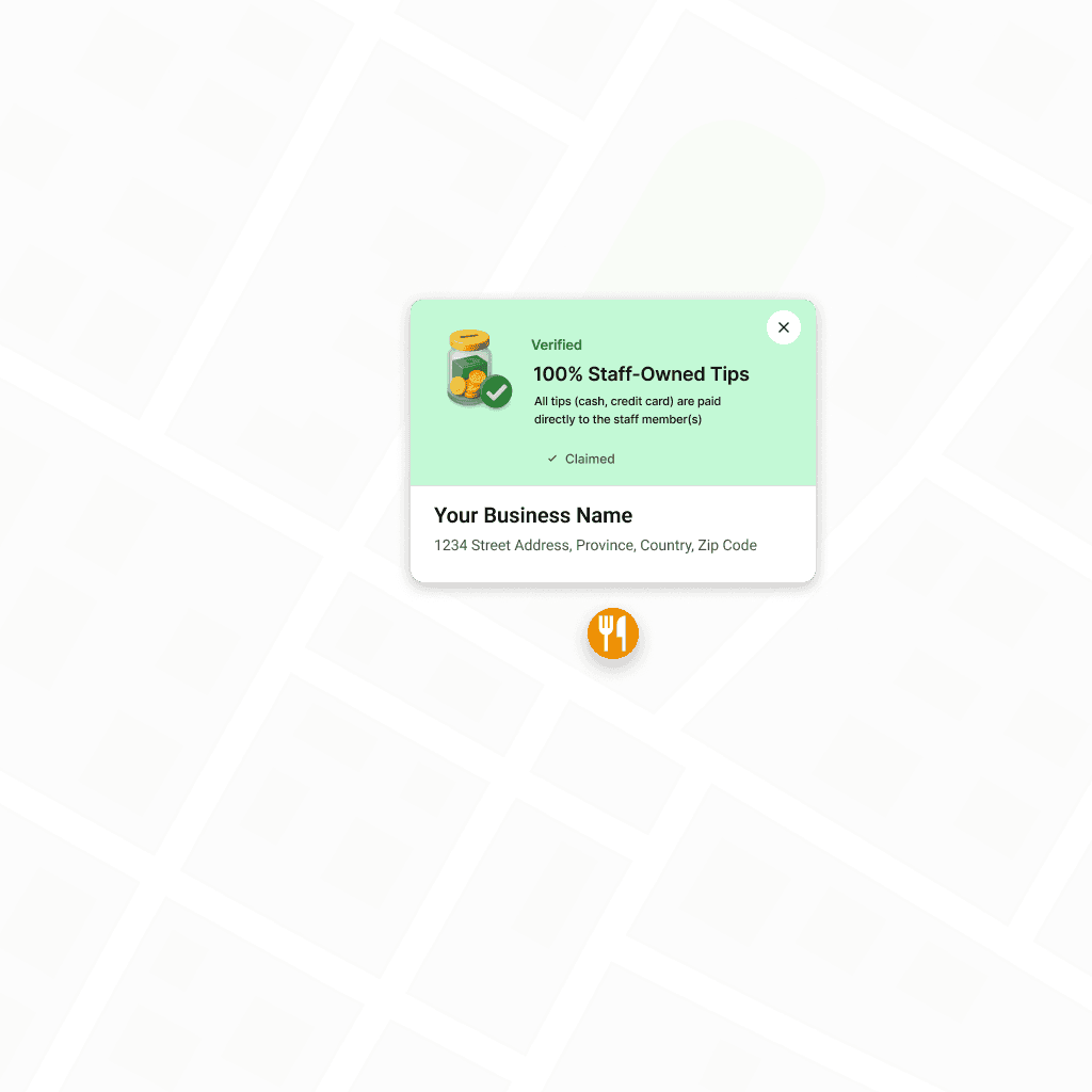 Business owner claiming their place for verification